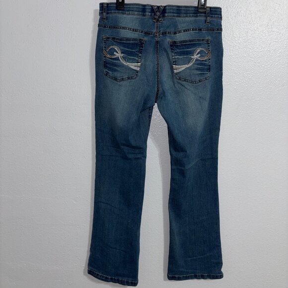 Rod’s True Western Jeans Women’s 11/12x32 Embroidered Bootcut Denim Blue - Picture 2 of 15